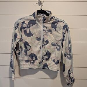 Adidas White Jacket with Blue Accents